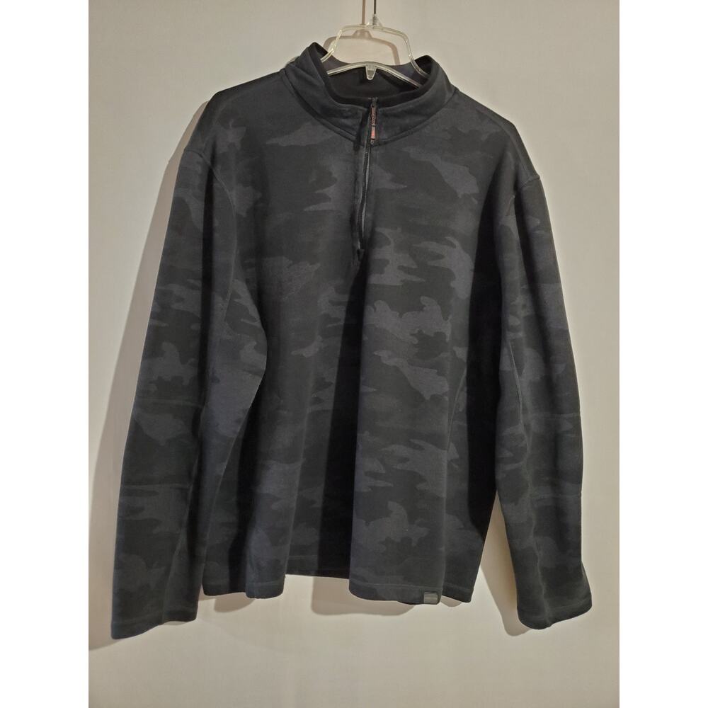 Hawke & Co Camo Grey 1/4 Zip Mid Weight Pullover Mens Size XL Active Sweatshirt